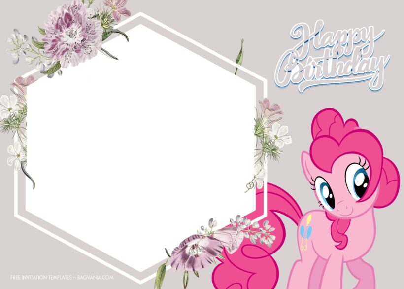 10+ Rainbow In Little Pony Blossom Birthday Invitation Templates Type Five