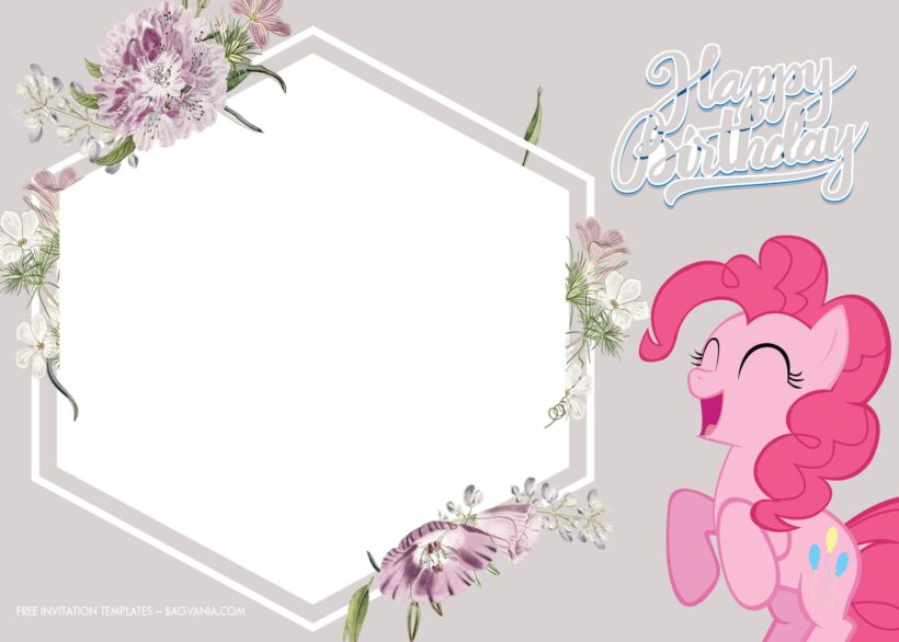 10+ Rainbow In Little Pony Blossom Birthday Invitation Templates Type Four