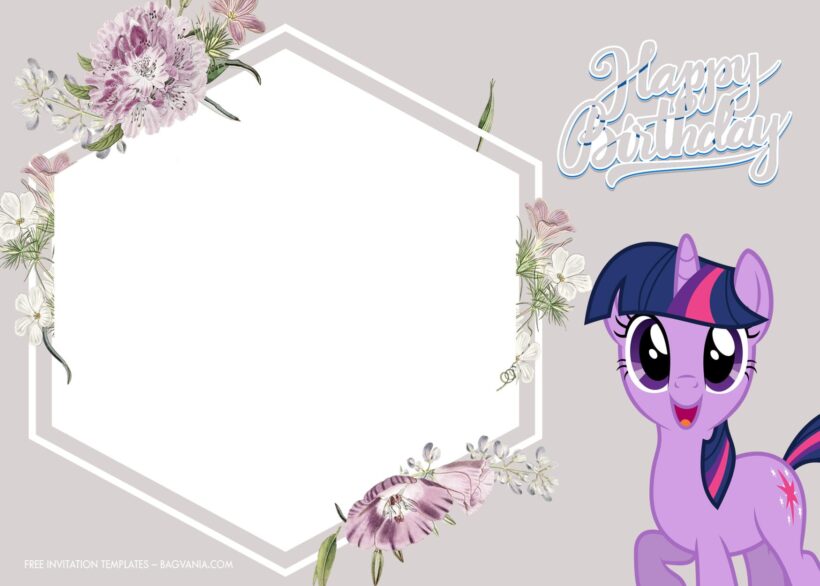 10+ Rainbow In Little Pony Blossom Birthday Invitation Templates Type One