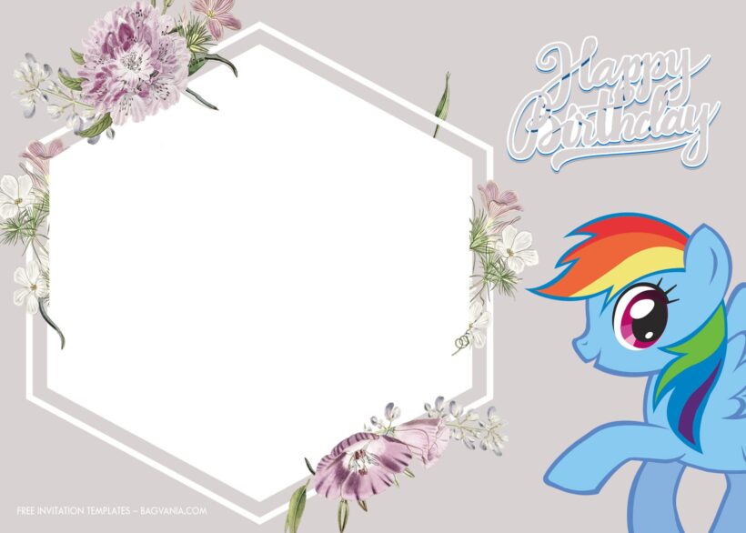 10+ Rainbow In Little Pony Blossom Birthday Invitation Templates Type Three