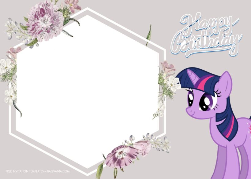 10+ Rainbow In Little Pony Blossom Birthday Invitation Templates Type Two