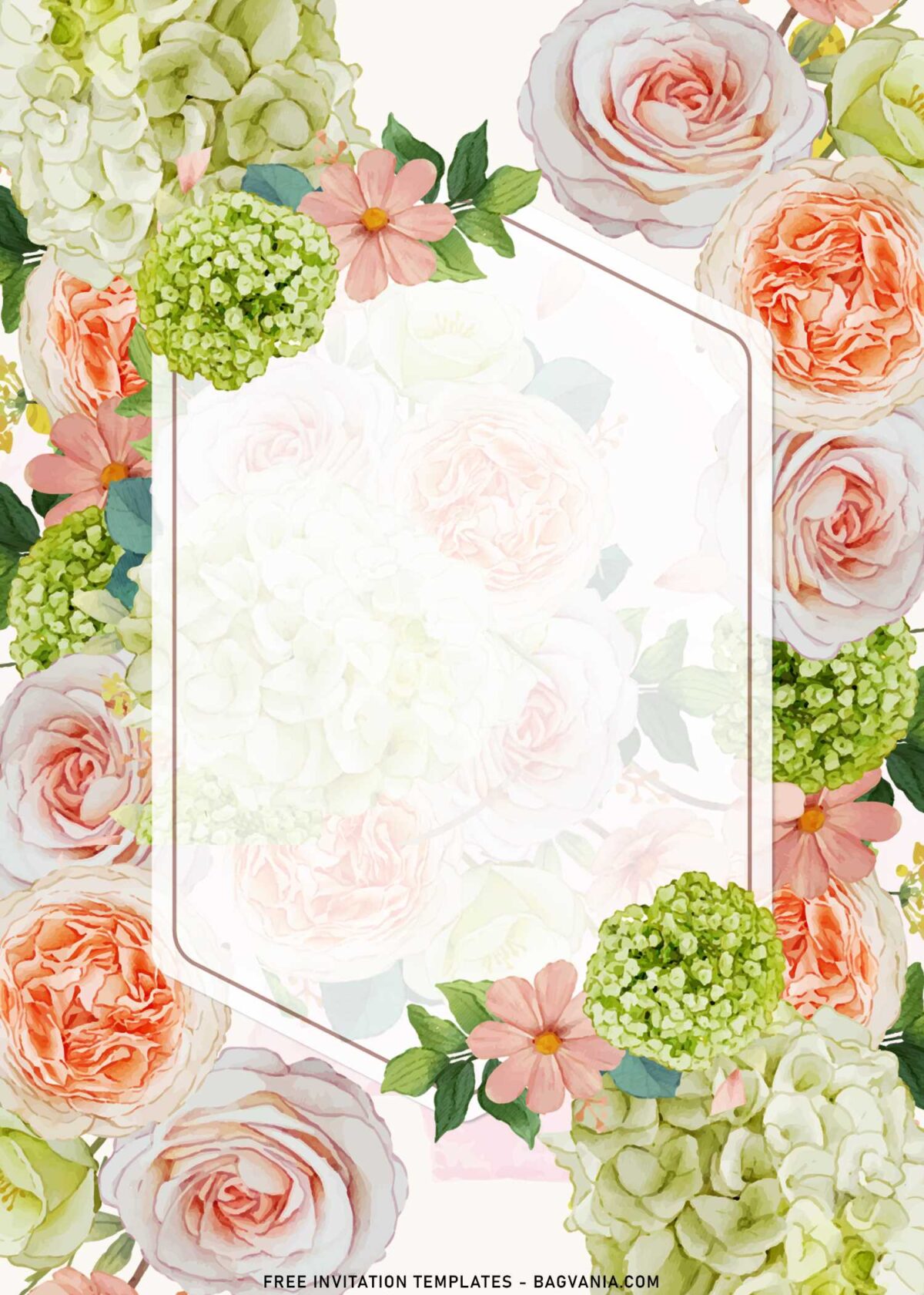 10+ Beautiful Blush And Peach Roses Birthday Invitation Templates with gorgeous daisy