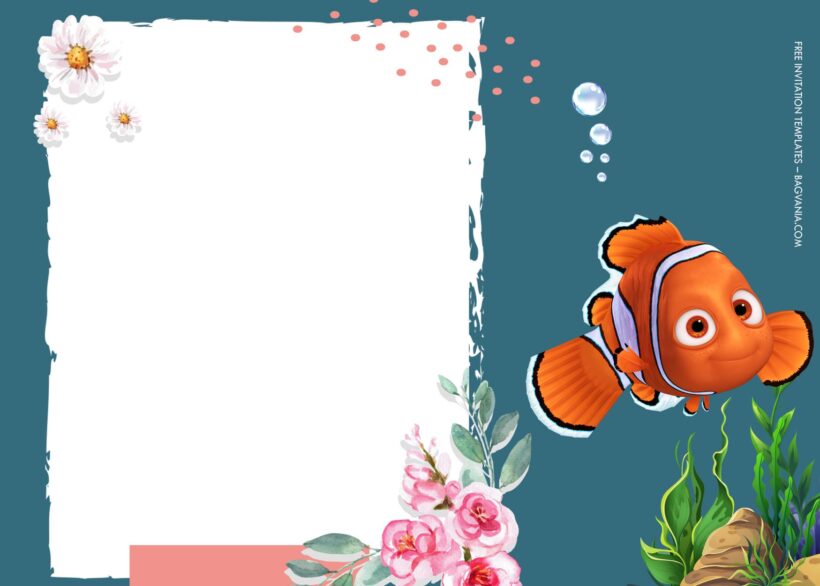 11 Adventure Time With Finding Nemo Birthday Invitation Templates Type Eight
