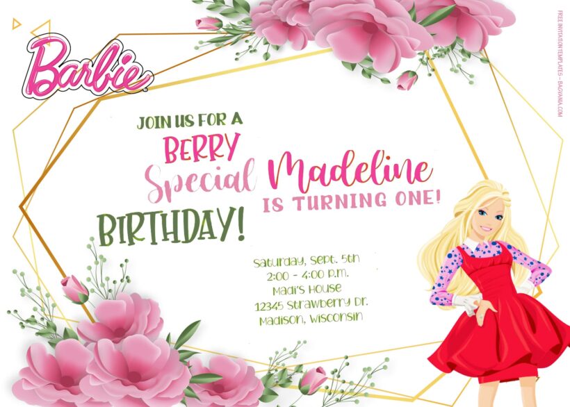 11+ Stylish And Pretty With Barbie Birthday Invitation Templates Title