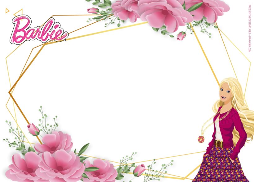 11+ Stylish And Pretty With Barbie Birthday Invitation Templates Type Five