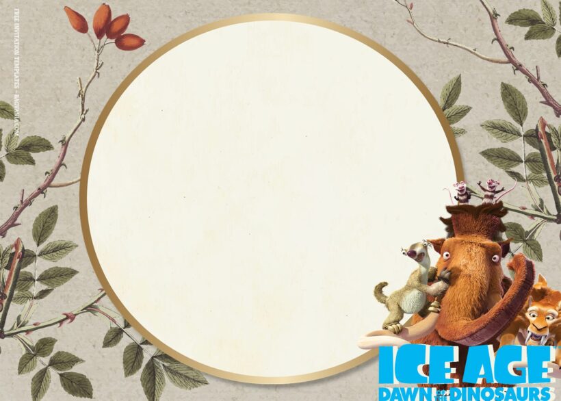 7+ Autumn With Ice Age Birthday Invitation Templates Type Two