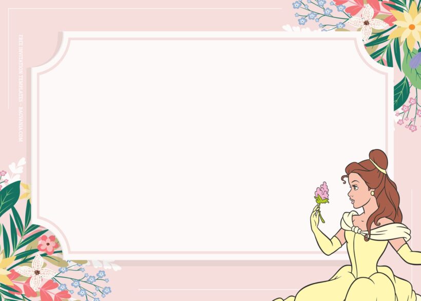 7+ Beauty And The Beast Princess Belle Birthday Invitation Templates Type Six