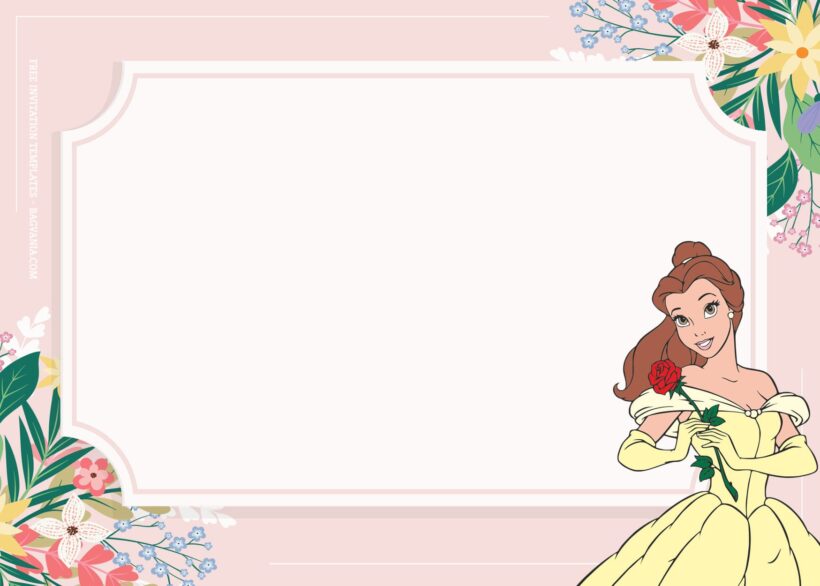 7+ Beauty And The Beast Princess Belle Birthday Invitation Templates Type Two