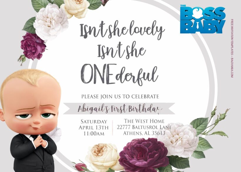 7+ Boss Baby Rule Your Party Birthday Invitation Template Title