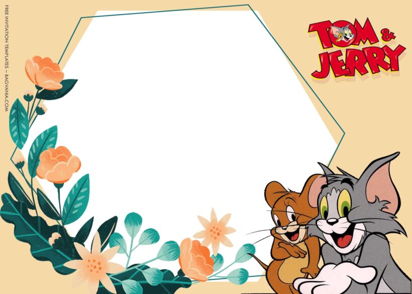 7+ Catch And Run Tom And Jerry Party Birthday Invitation Templates Type Six
