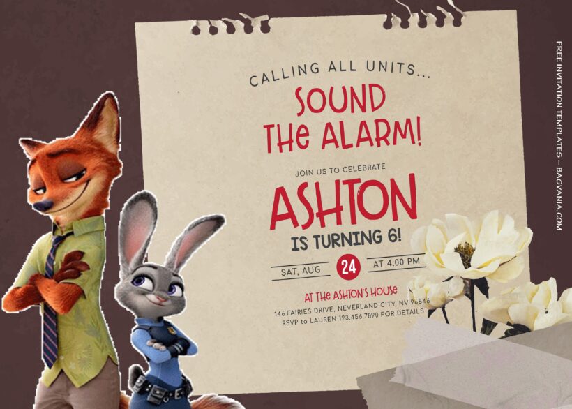 7+ Cozy And Warm With Zootopia Birthday Invitation Templates Title