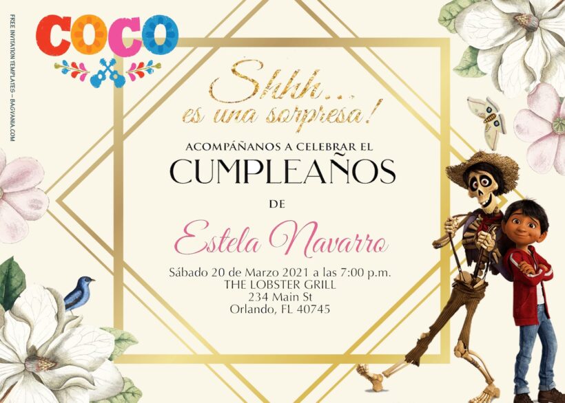 7+ Dance And Sing In This Fiesta Coco Birthday Invitation Templates Title