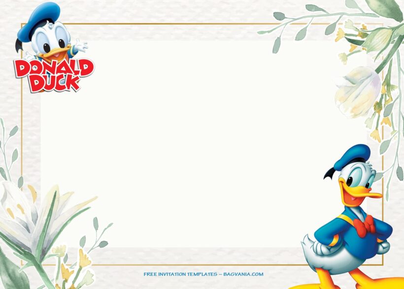 7+ Fiesta De Blue Donald Duck Party Birthday Invitation Templates Type Five