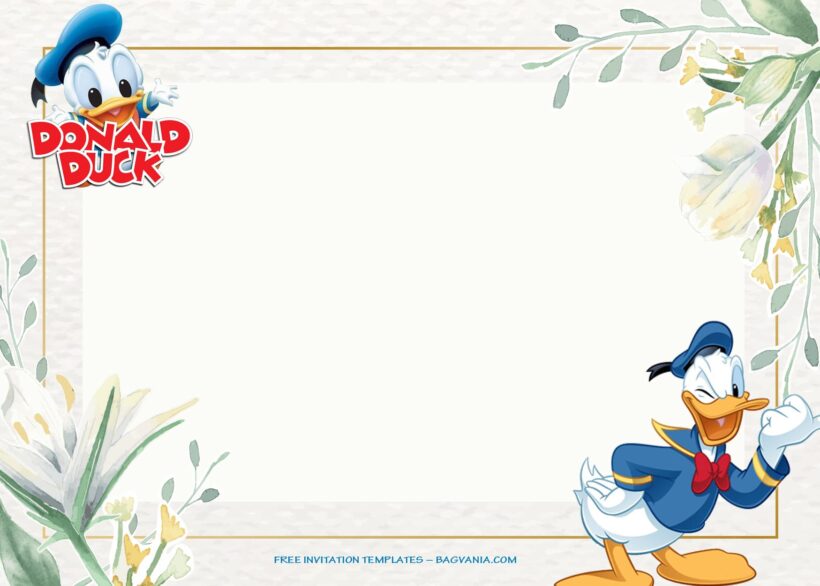 7+ Fiesta De Blue Donald Duck Party Birthday Invitation Templates Type Four