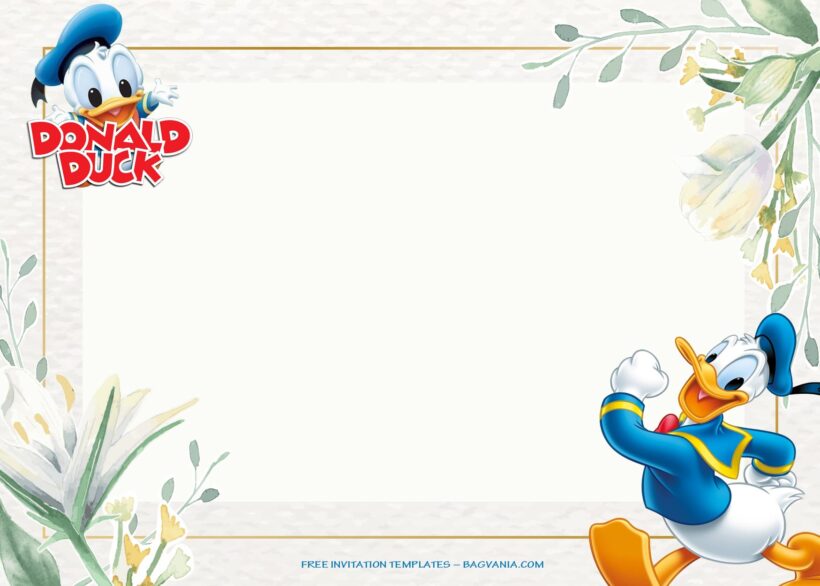 7+ Fiesta De Blue Donald Duck Party Birthday Invitation Templates Type Six