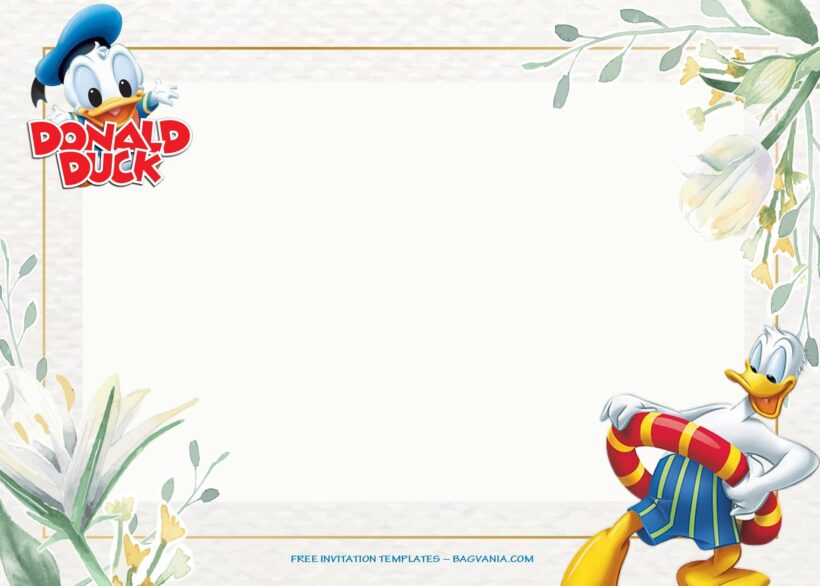 7+ Fiesta De Blue Donald Duck Party Birthday Invitation Templates Type Three