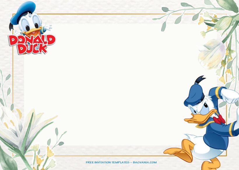 7+ Fiesta De Blue Donald Duck Party Birthday Invitation Templates Type Two