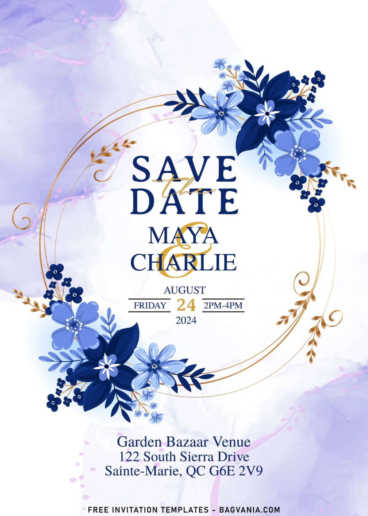 7+ Scenic Blue Floral Birthday Invitation Templates