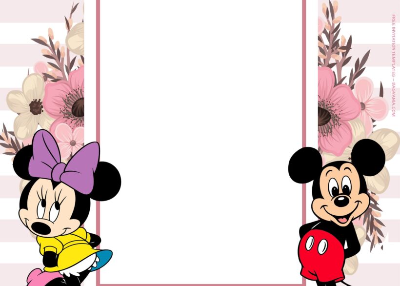 7+ Hang Out With Mickey And Minnie Birthday Invitation Templates Type Four