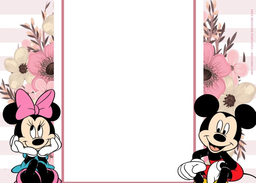 7+ Hang Out With Mickey And Minnie Birthday Invitation Templates Type two