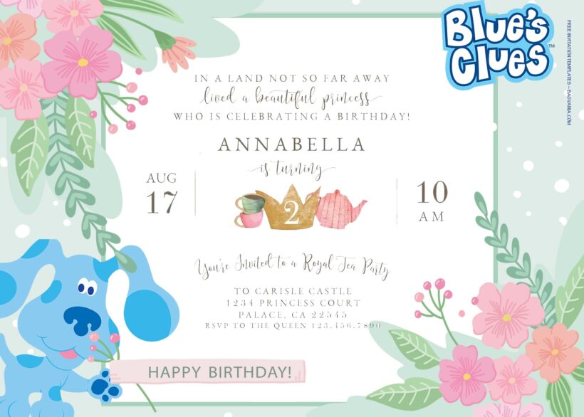 7+ Learn And Play With Blues Clues Birthday Invitation Templates Title