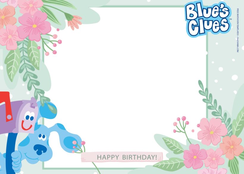 7+ Learn And Play With Blues Clues Birthday Invitation Templates Type Six