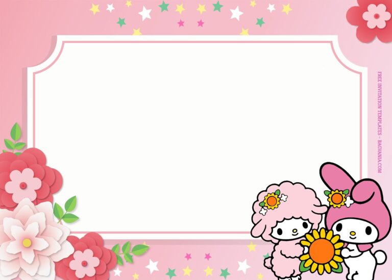 7+ Pink Romance My Melody Birthday Invitation Templates | Bagvania