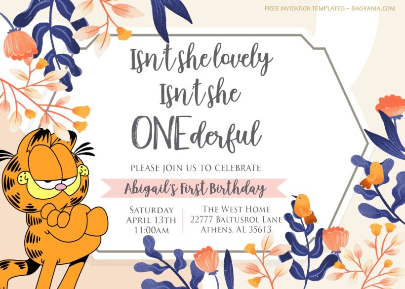 7+ Playing And Having Fun With Garfield Birthday Invitation Templates Title