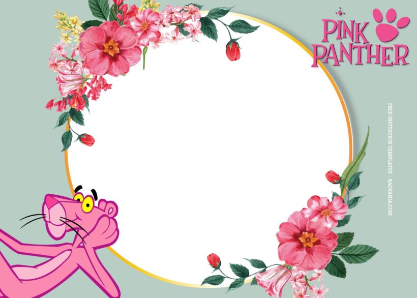 7+ Pretty Pink Panther Party Birthday Invitation Templates Type Three