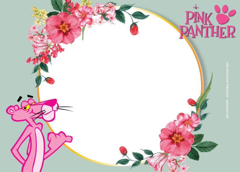 7+ Pretty Pink Panther Party Birthday Invitation Templates Type Two