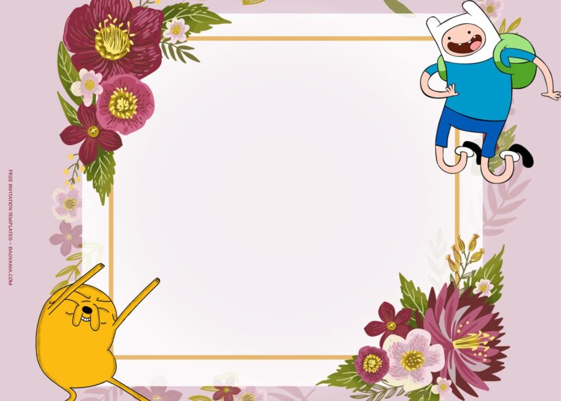 7+ Roaming Around With Adventure Time Birthday Invitation Templates Type One