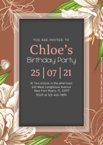 Watercolor Rustic Floral Invitation Templates FREE Printable Birthday Invitation Templates