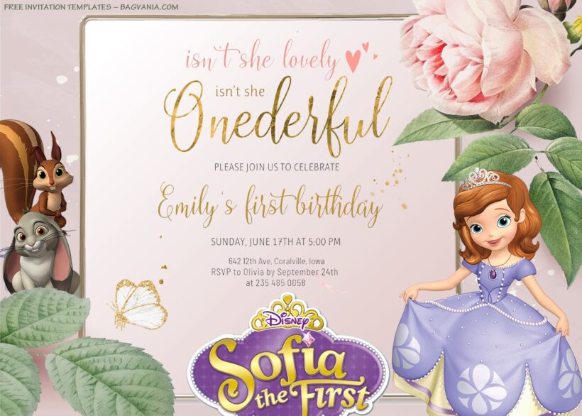 7+ Sofia The First Spring Party Birthday Invitation Templates Title