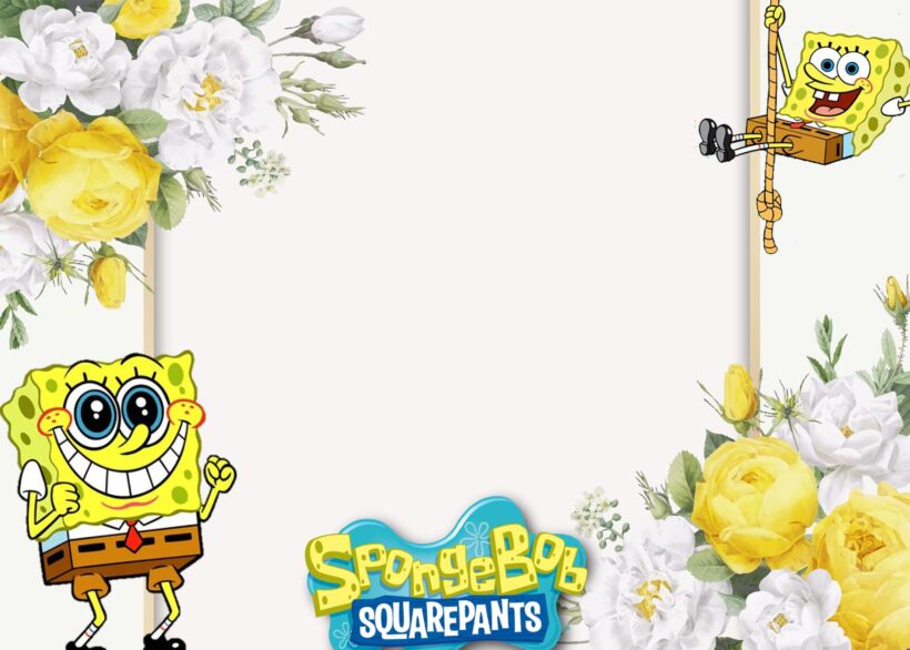 7+ Sunshine Under Water With Spongebob Squarepants Birthday Invitation Templates Type Four