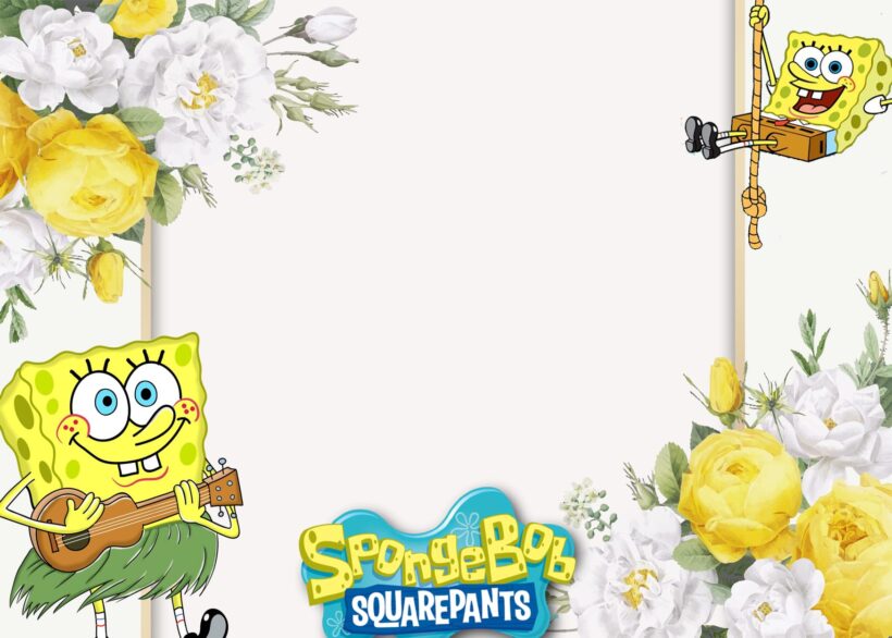 7+ Sunshine Under Water With Spongebob Squarepants Birthday Invitation Templates Type Three