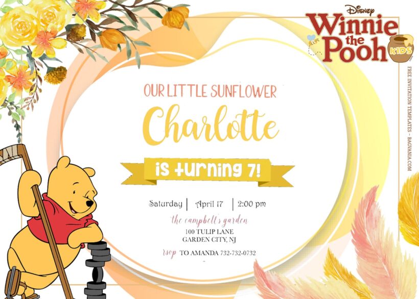 7+ Sweet Honey Winnie The Pooh Birthday Invitation Templates Title