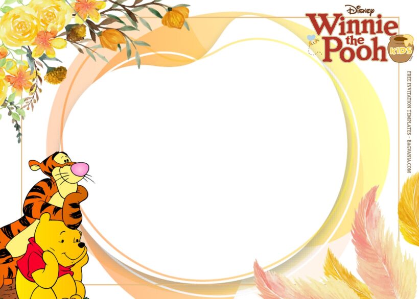 7+ Sweet Honey Winnie The Pooh Birthday Invitation Templates Type Six