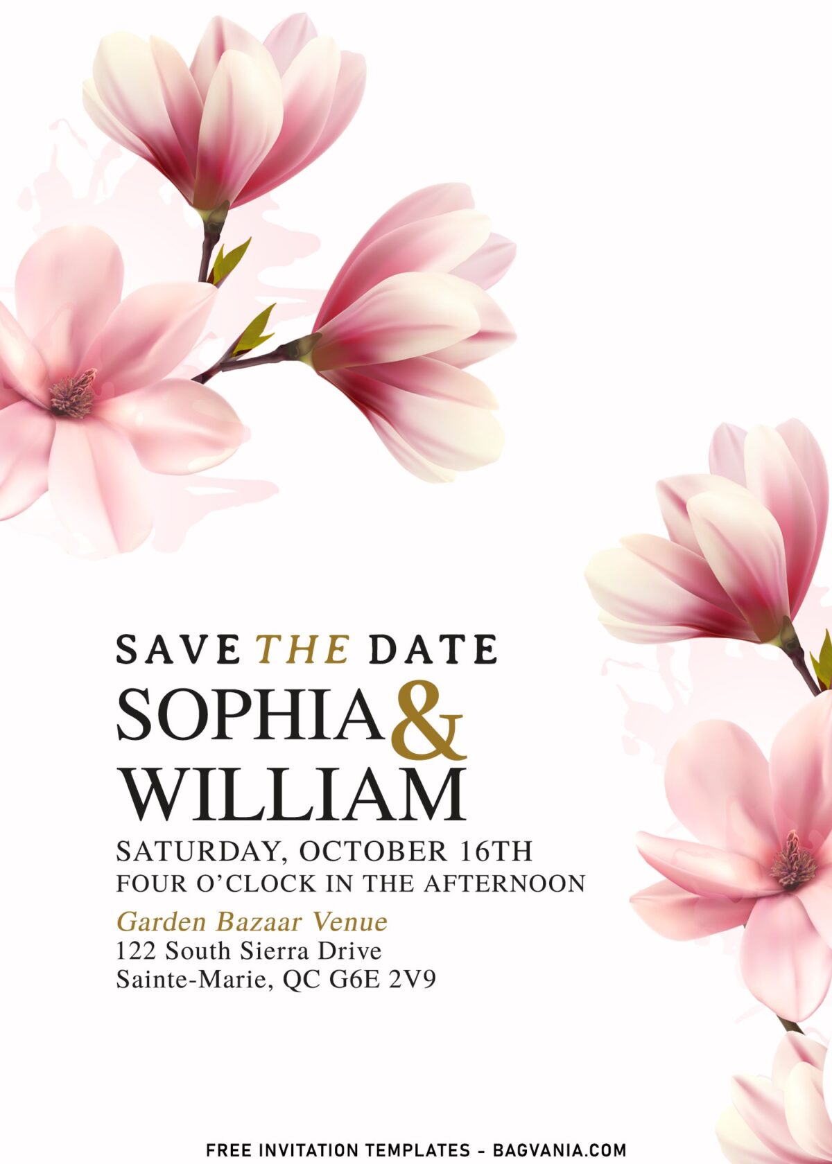 9+ Hand Painted Magnolia Floral Birthday Invitation Templates