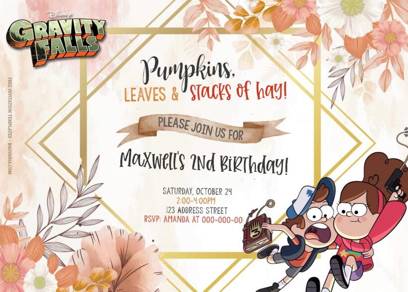 8+ Adventure Time With Gravity Falls Birthday Invitation Templates Title