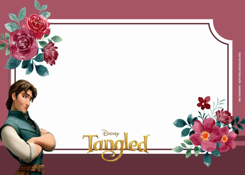 8 All Tangled Up Floral Birthday Invitation Templates Type Five