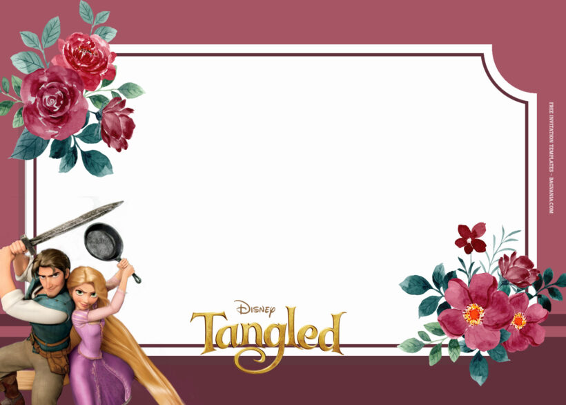 8 All Tangled Up Floral Birthday Invitation Templates Type Four