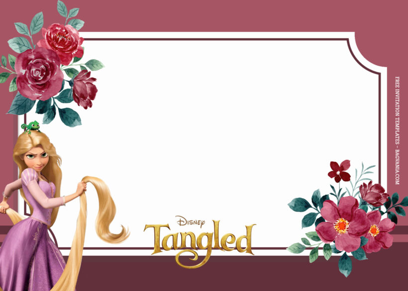 8 All Tangled Up Floral Birthday Invitation Templates Type One