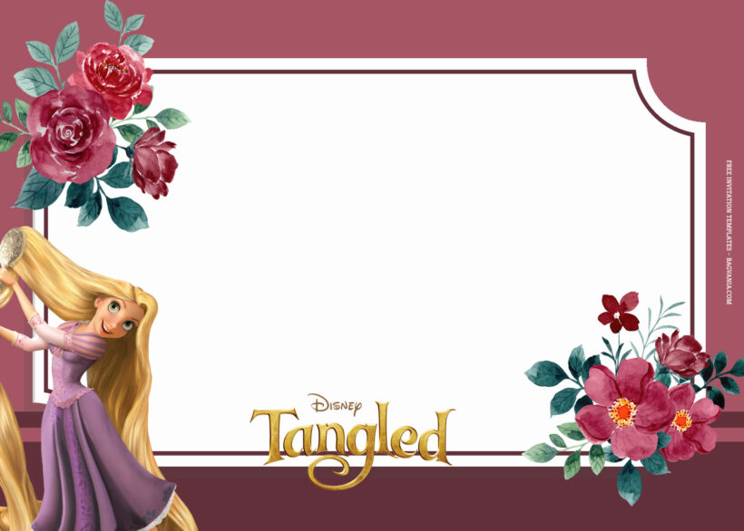 8 All Tangled Up Floral Birthday Invitation Templates Type Three