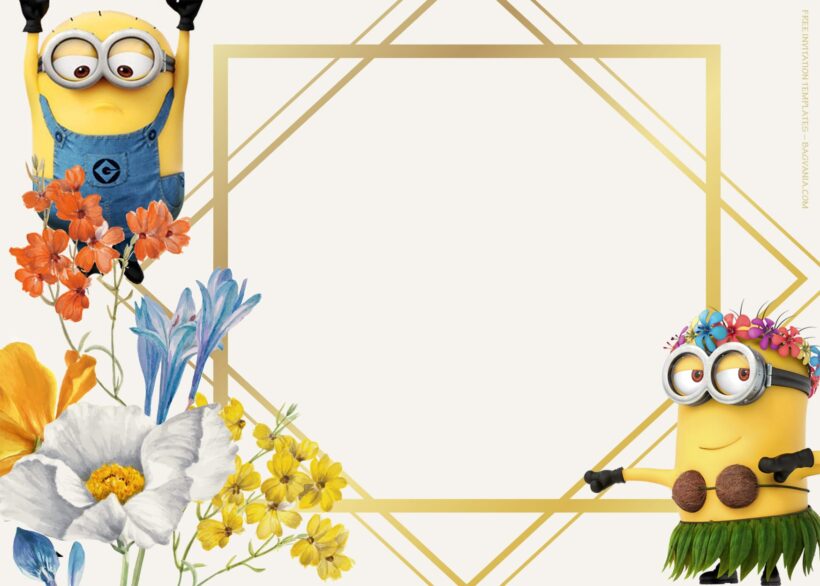 8+ Blossoming With Minions Party Birthday Invitation Templates Type Five