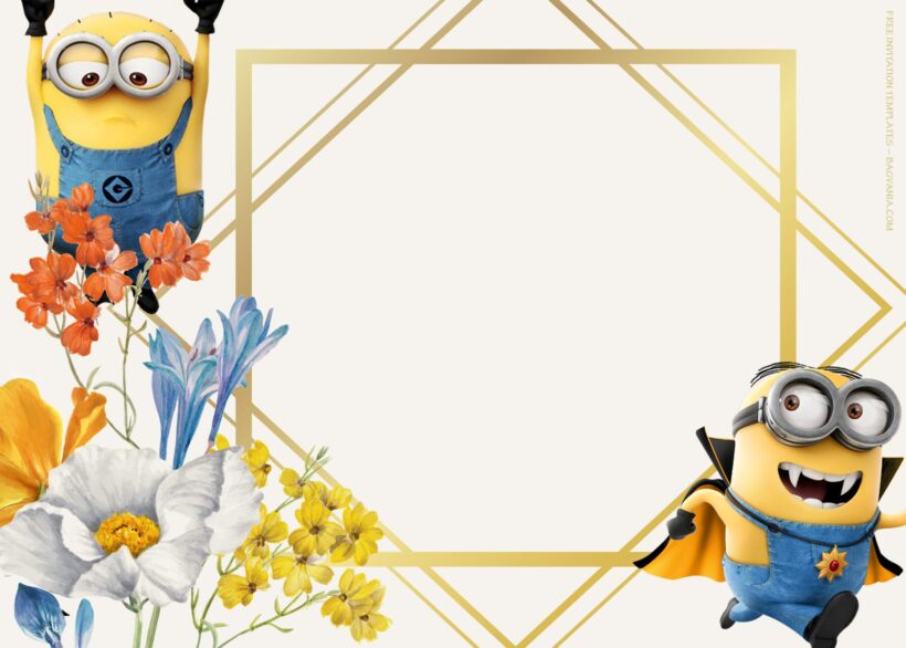 8+ Blossoming With Minions Party Birthday Invitation Templates Type Four