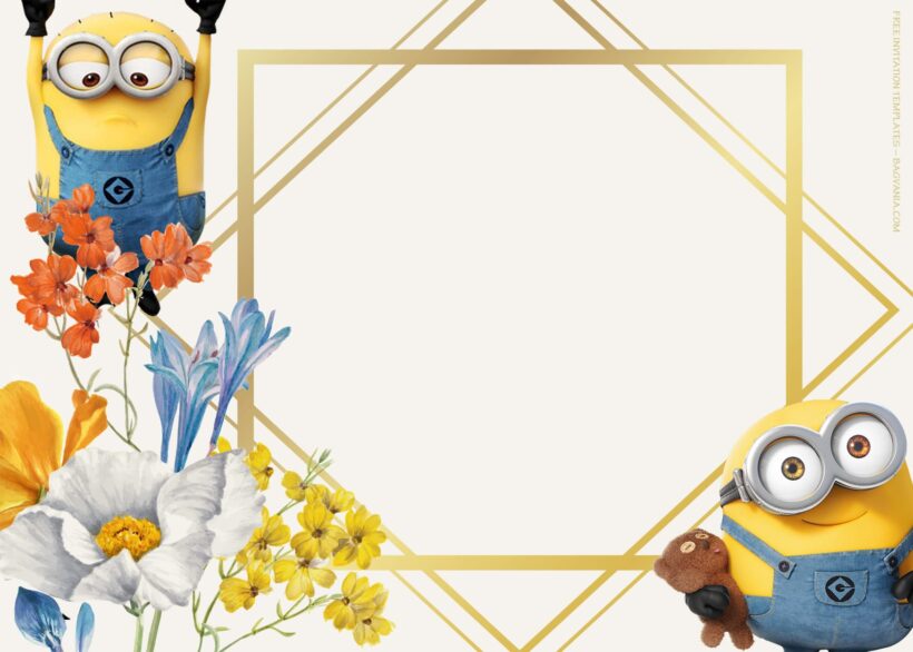 8+ Blossoming With Minions Party Birthday Invitation Templates Type One