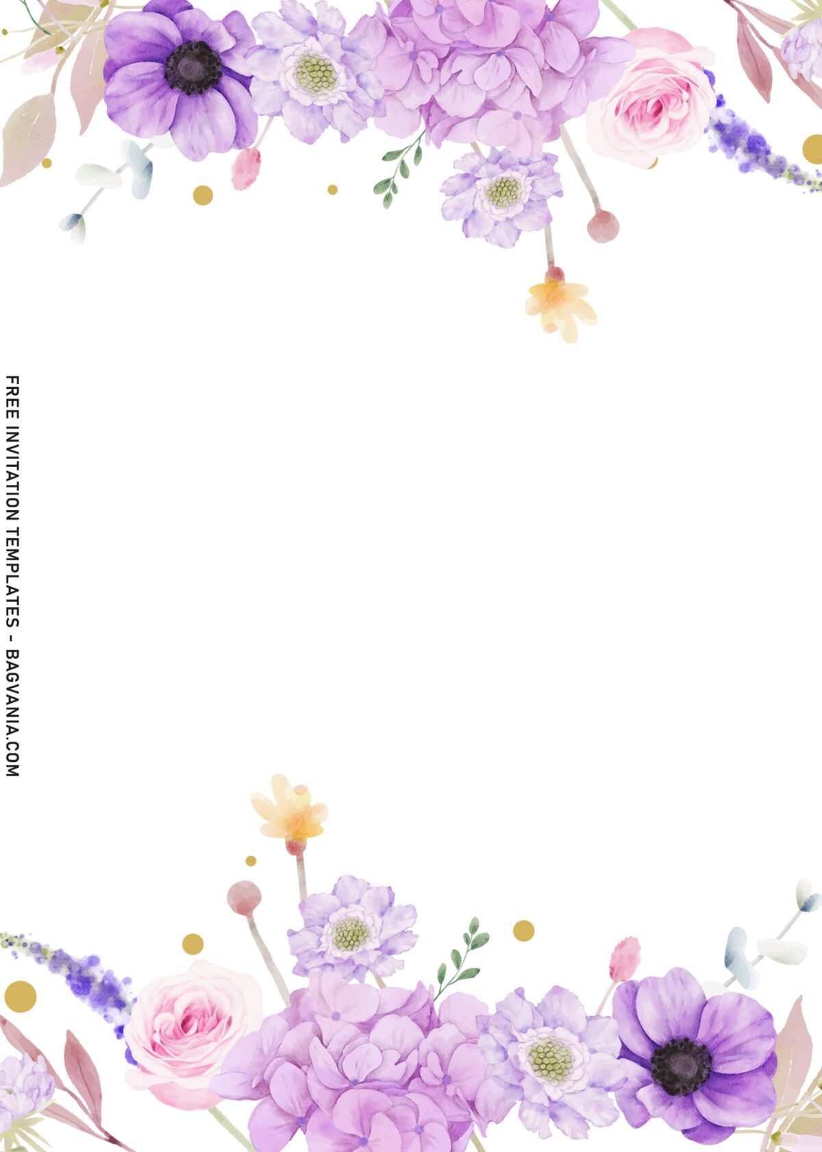 8+ Watercolor Blue Anemone Floral Birthday Invitation Templates