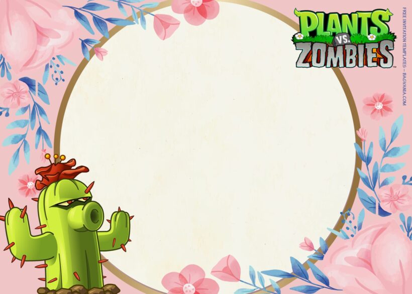 8+ Come Plants Vs Zombie Want To Play Birthday Invitation Templates Type Five