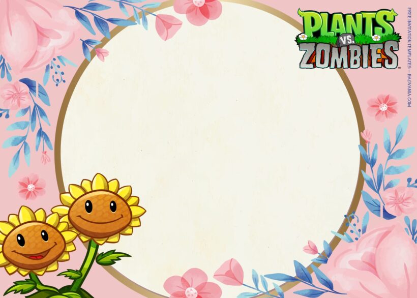 8+ Come Plants Vs Zombie Want To Play Birthday Invitation Templates Type Four