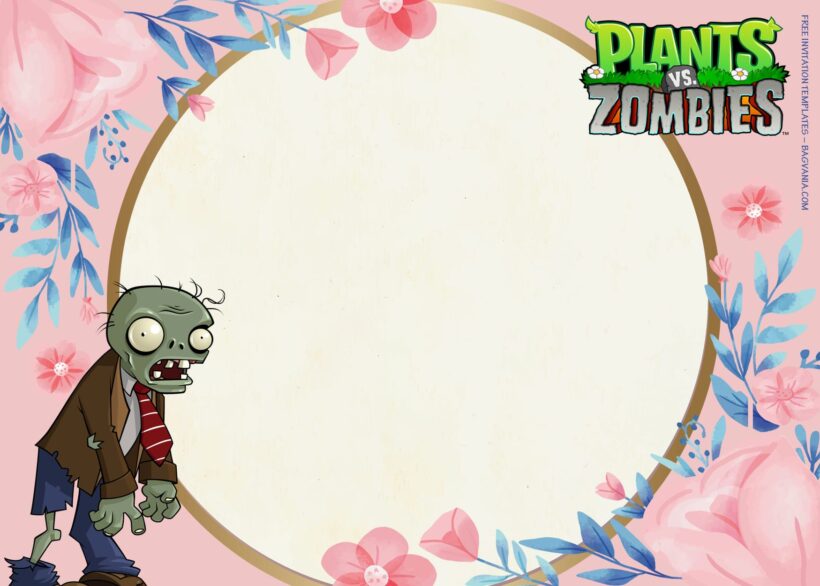 8+ Come Plants Vs Zombie Want To Play Birthday Invitation Templates Type Six